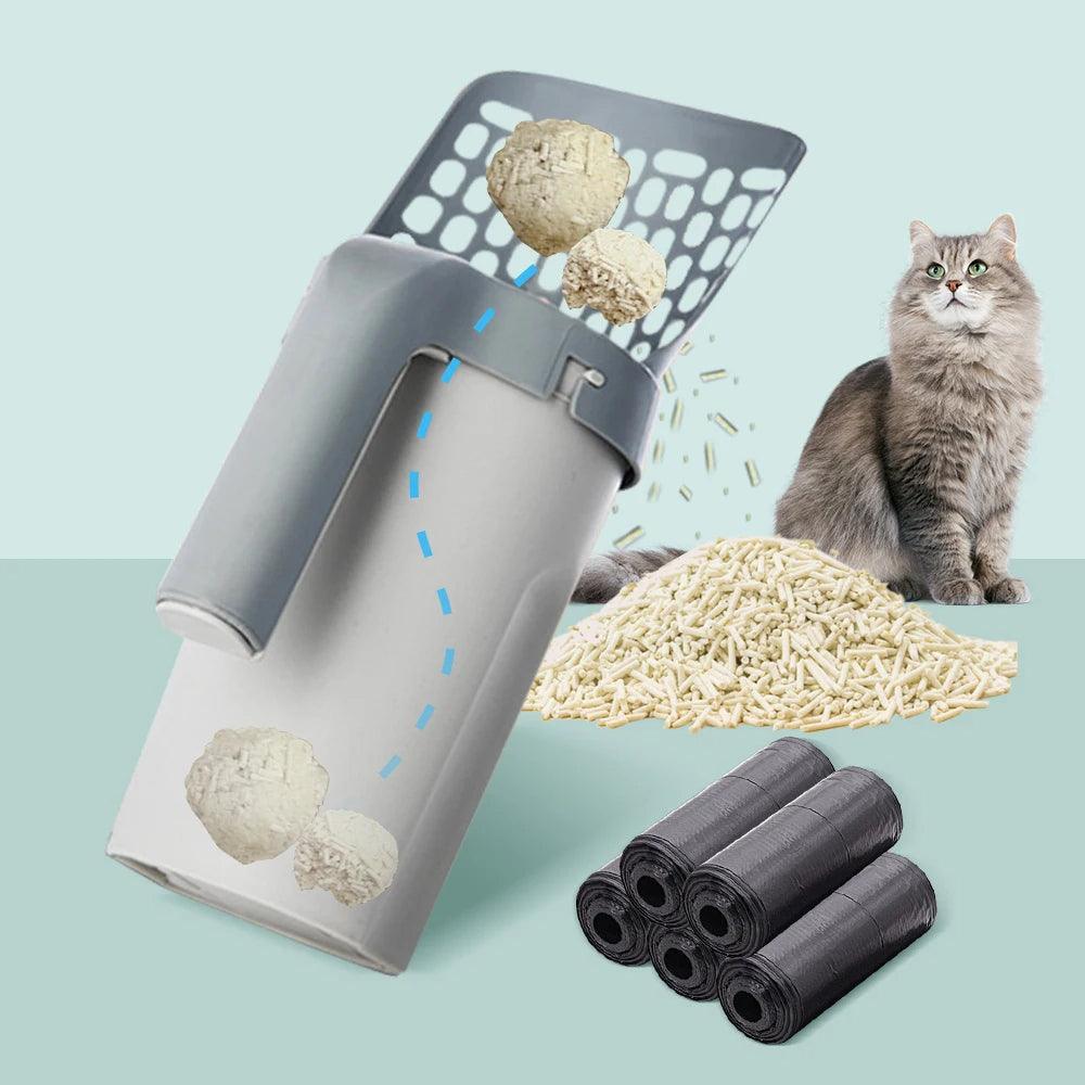 Cat Litter Shovel Scoop with Refill Bag For Pet - Life in Simple Steps