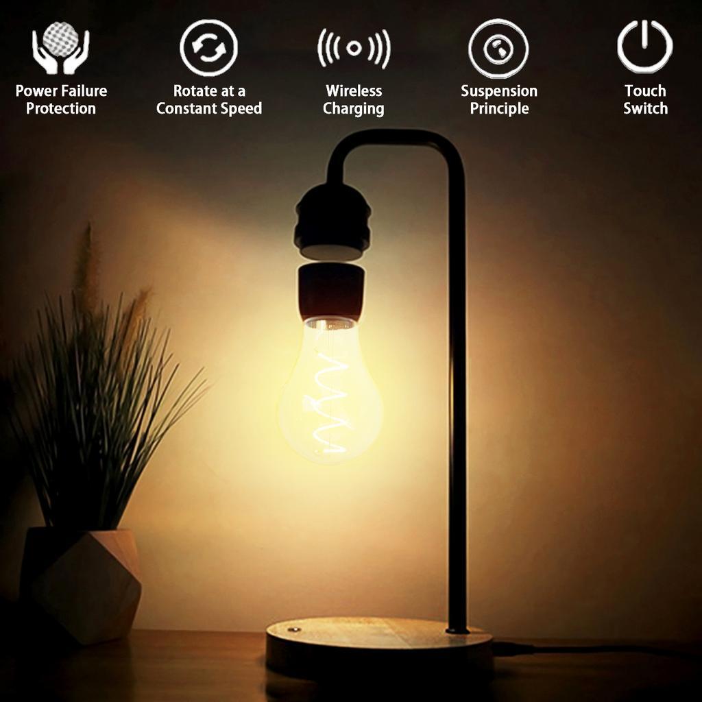 Magnetic Floating Light Bulb with Wireless Charger - Life in Simple Steps