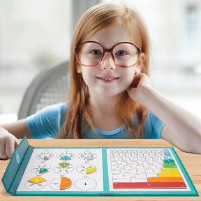 Wooden Magnetic Fraction Math Set - Educational Toy for Kids