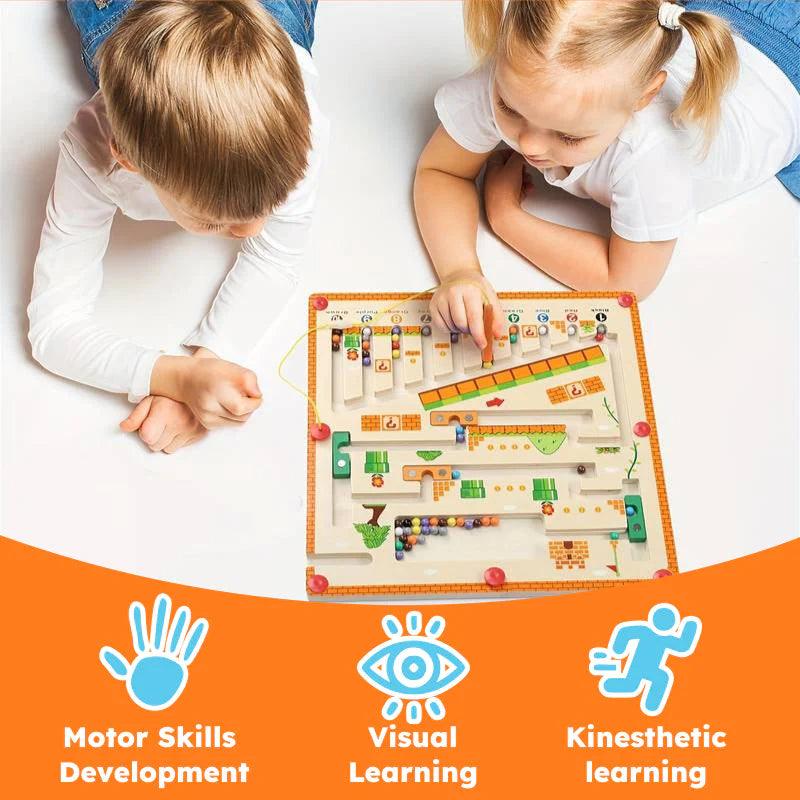 Montessori Magnetic Color and Number Maze - Learning Toy for Kids