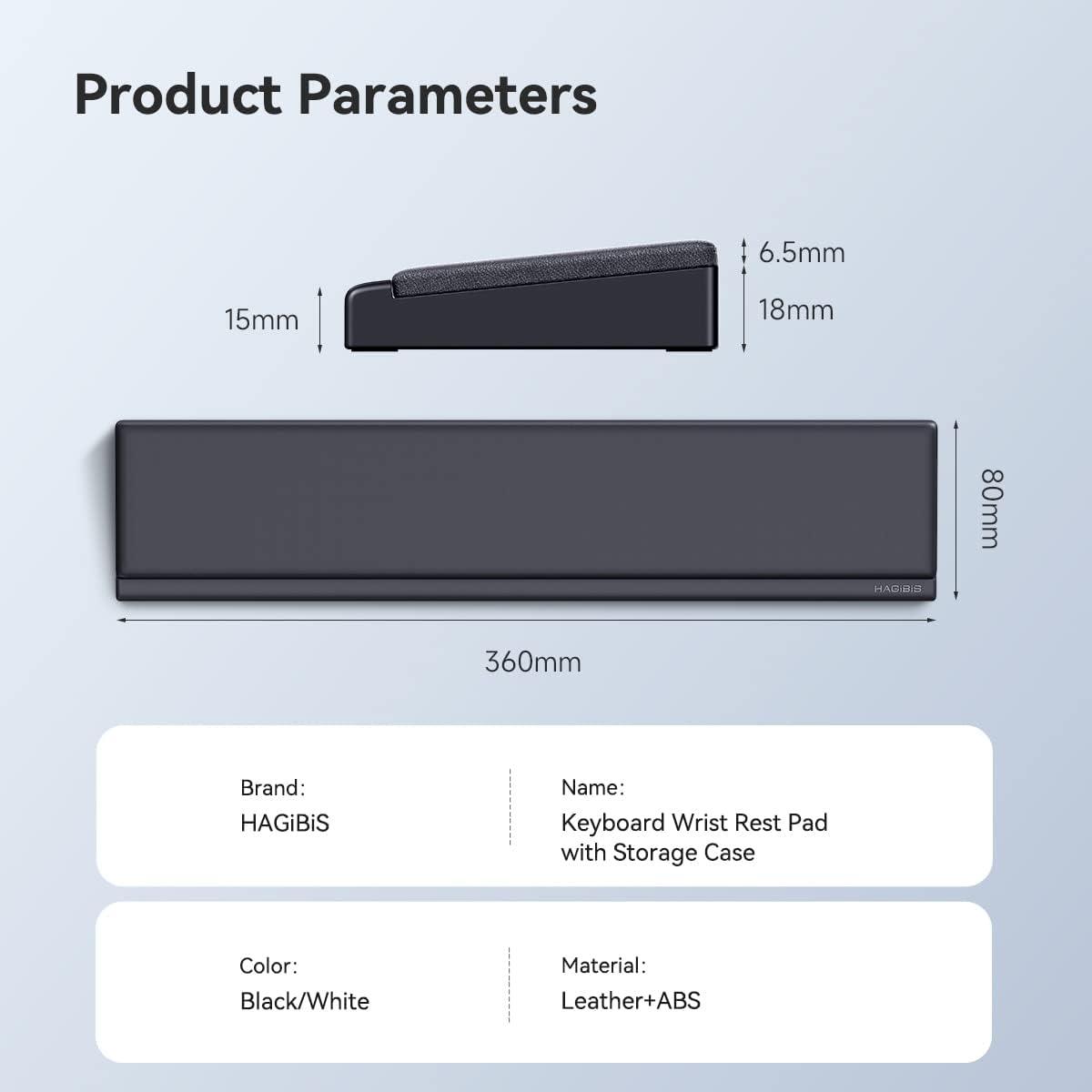 Keyboard Wrist Rest Pad with Storage Box