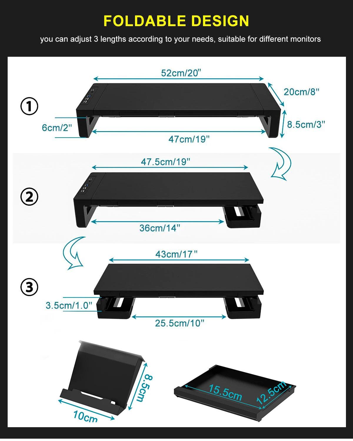 Multi-Function RGB Computer Monitor Stand - Life in Simple Steps