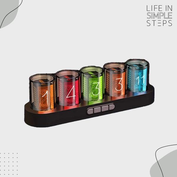 Digital Nixie Tube Clock with RGB LED Glows