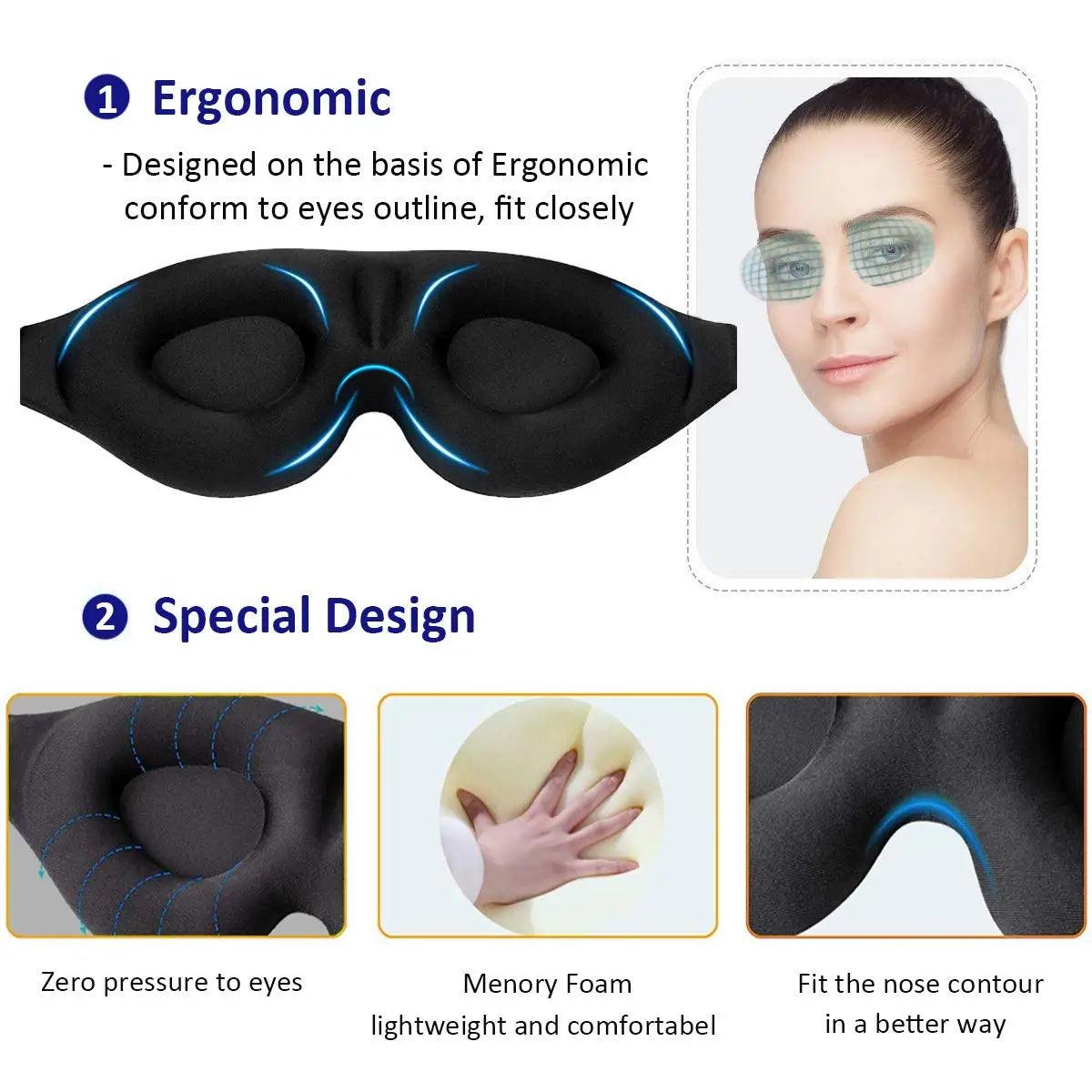 3D Molded Sleep Mask for Women & Men