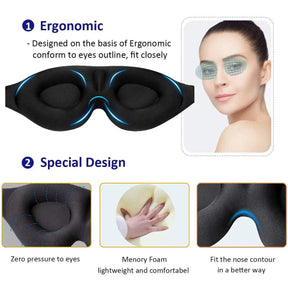 3D Molded Sleep Mask for Women & Men