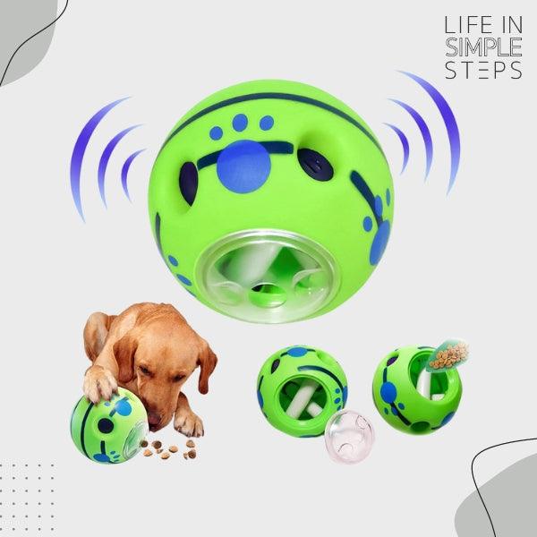 Interactive Food Dispensing Dog Toy - Squeaky Giggle Ball