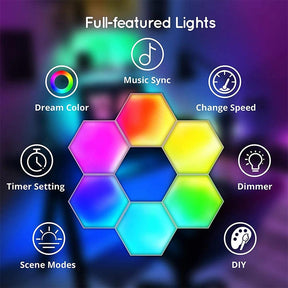 HexaGlow RGB LED Hexagon Wall Light