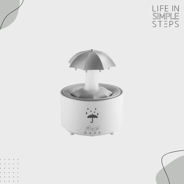 Rotating Raindrop Humidifier with Light - Relax, Sleep Better