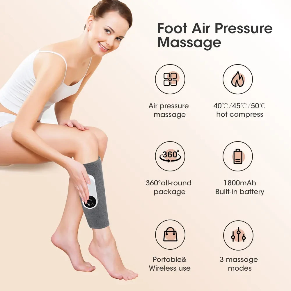 Air Pressure Leg Massager with Hot Compress