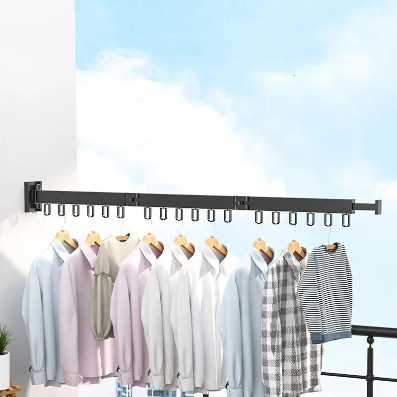 Wall-Mounted Foldable Clothes Drying Rack - Life in Simple Steps