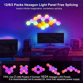 HexaGlow RGB LED Hexagon Wall Light