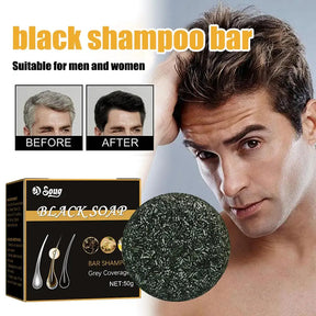 Hair Darkening Shampoo Bar - Grey to Black Hair