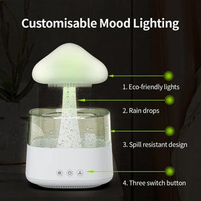 Mushroom Dream : Humidifier & Essential Oil Diffuser with Rainbow Light - Life in Simple Steps