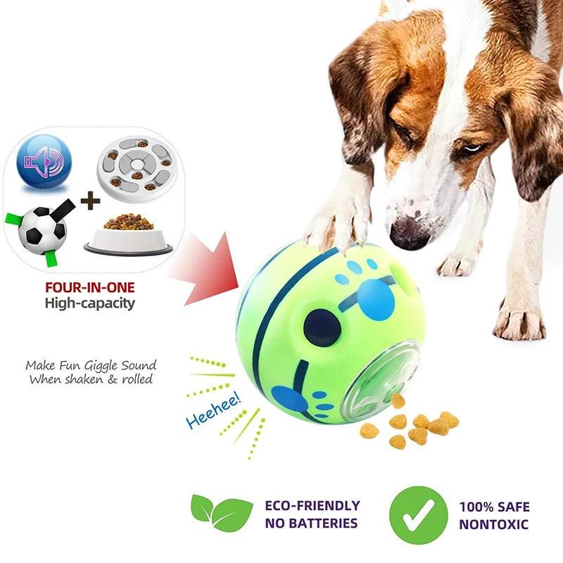 Interactive Food Dispensing Dog Toy - Squeaky Giggle Ball