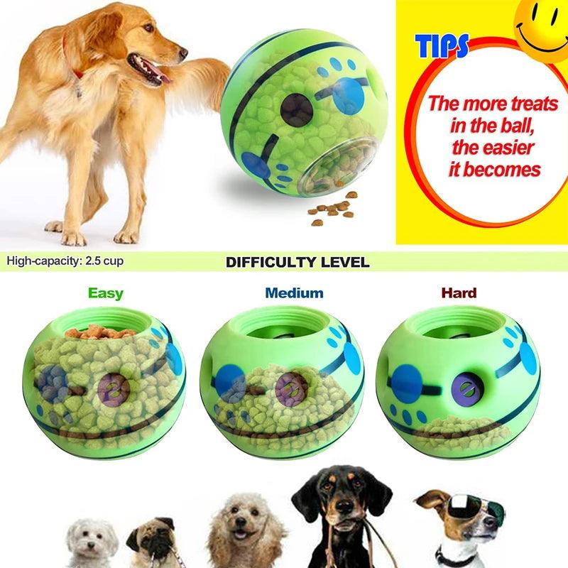 Interactive Food Dispensing Dog Toy - Squeaky Giggle Ball