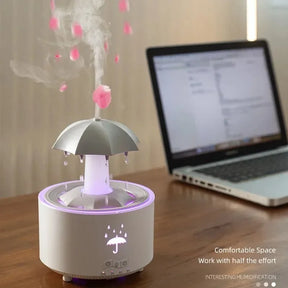 Rotating Raindrop Humidifier with Light - Relax, Sleep Better