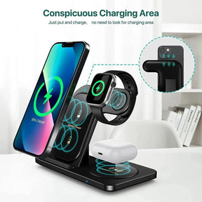 3in1 Foldable Wireless Charging Station for Apple Gadgets - Life in Simple Steps