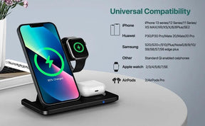 3in1 Foldable Wireless Charging Station for Apple Gadgets - Life in Simple Steps