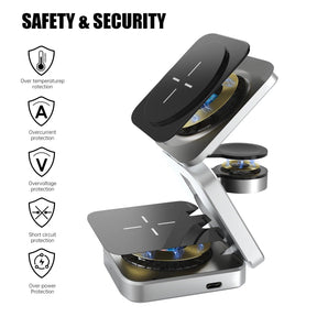 3in1 Foldable Magnetic Wireless Fast Charger for Apple - Life in Simple Steps