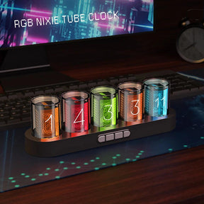 Digital Nixie Tube Clock with RGB LED Glows - Life in Simple Steps