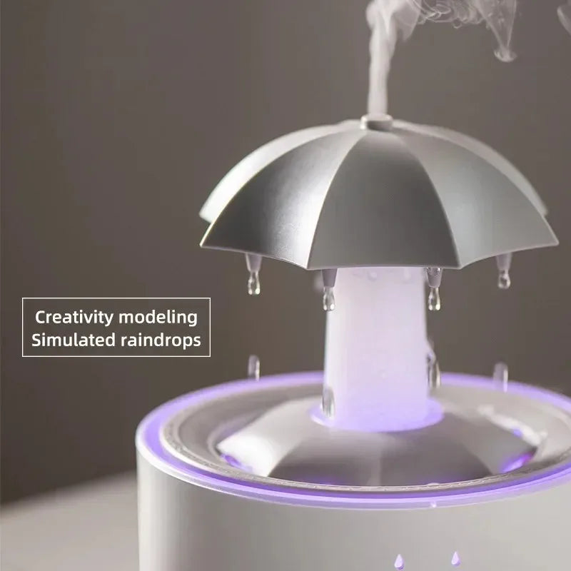 Rotating Raindrop Humidifier with Light - Relax, Sleep Better