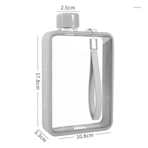 Portable Flat Water Bottle 380ml - Life in Simple Steps