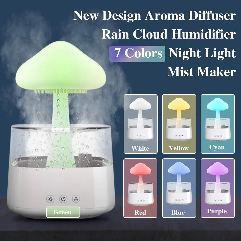 Mushroom Dream : Humidifier & Essential Oil Diffuser with Rainbow Light - Life in Simple Steps