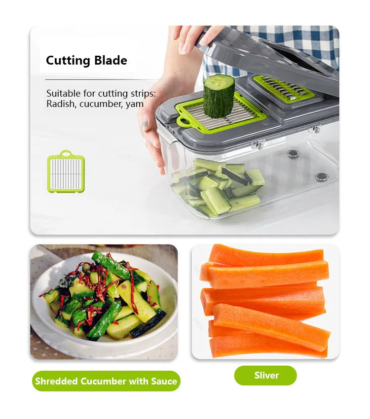 22in1 Multifunctional Box Vegetable Slicer and Cutter