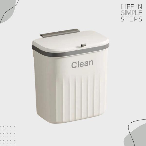 Under-Sink Hanging Trash Bin with Lid - 8.5/12L