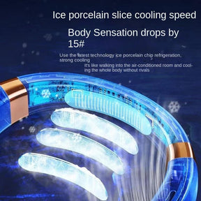 Portable Neck Fan with LED Lights